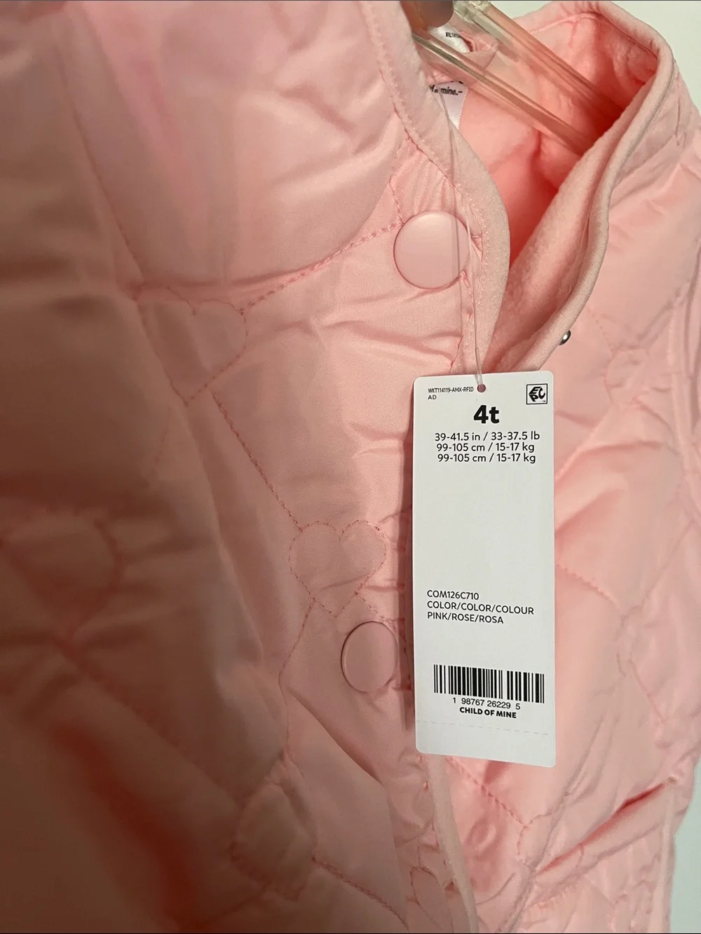 Carter's Pink Quilted Girls Jacket
